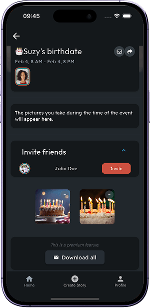 Story invite - banner